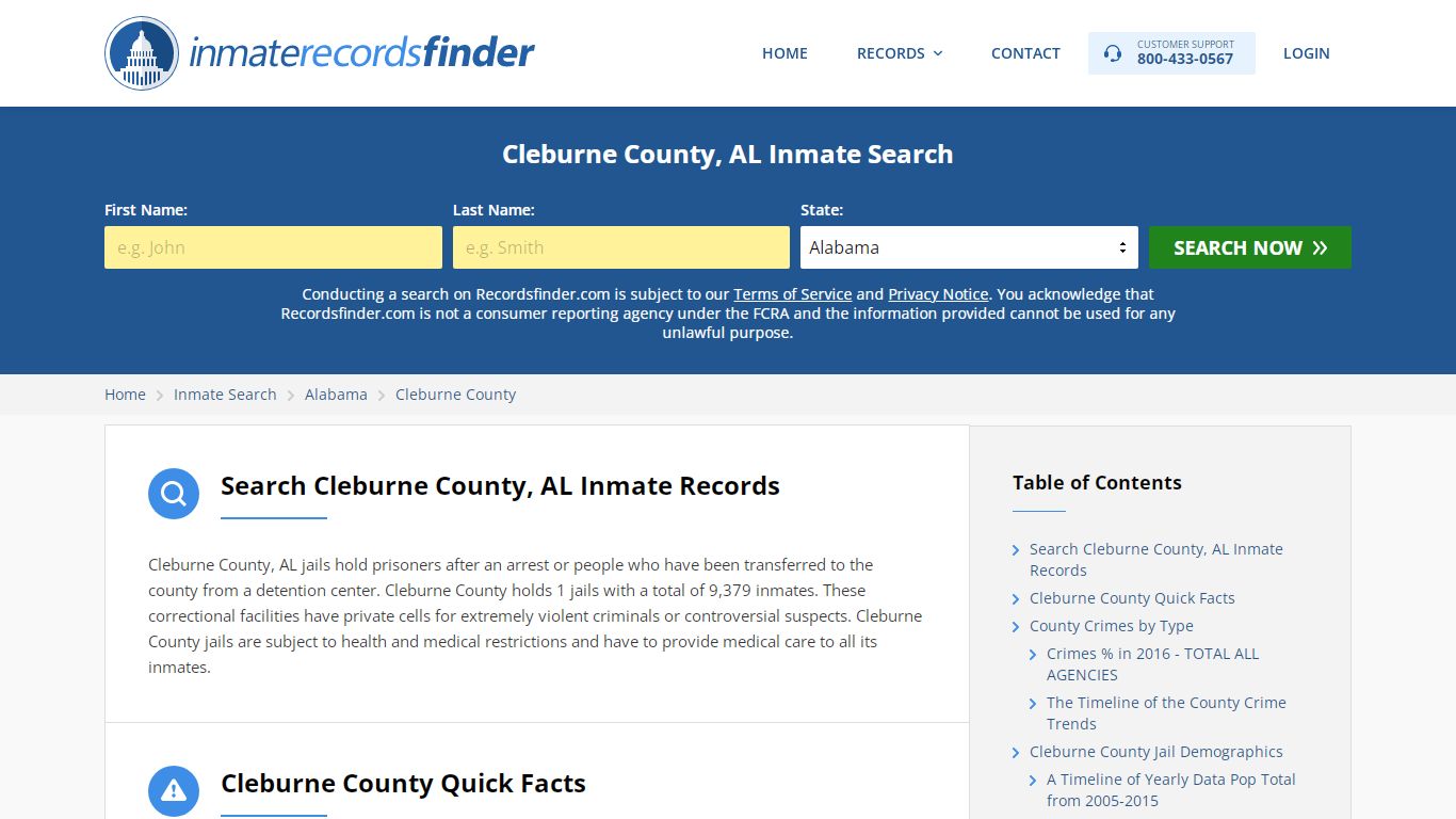 Cleburne County, AL Inmate Lookup & Jail Records Online