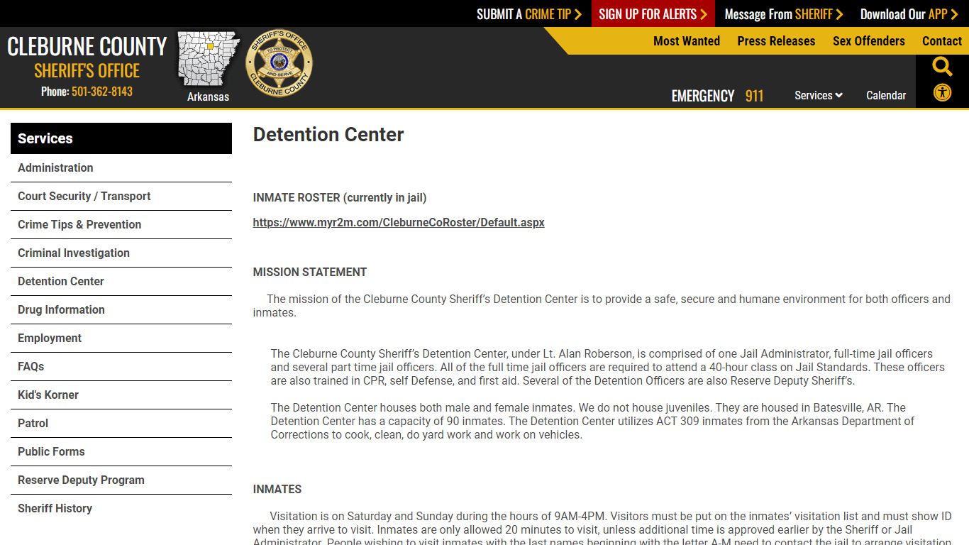 Detention Center - Cleburne County Sheriff AR